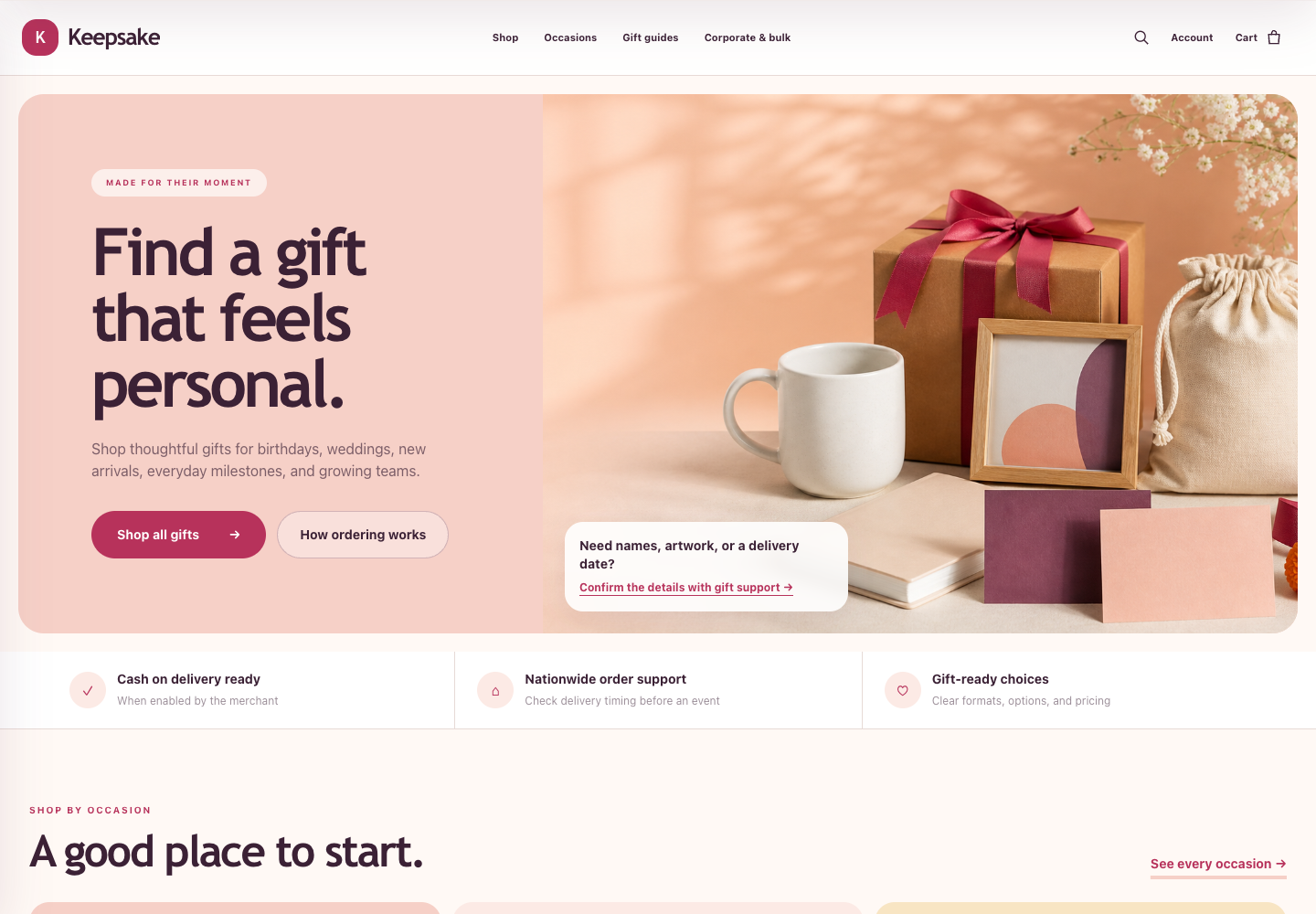 Keepsake SalesGround theme